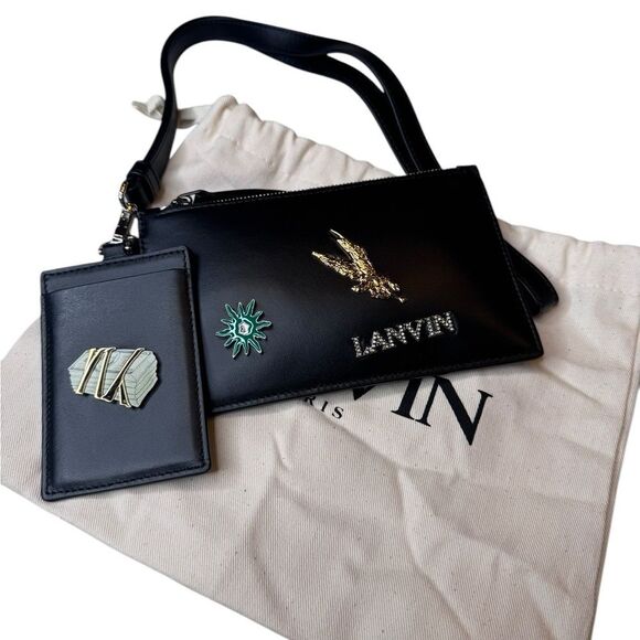 NWT Lanvin Card Holder & Leather Pouch - Picture 2 of 7